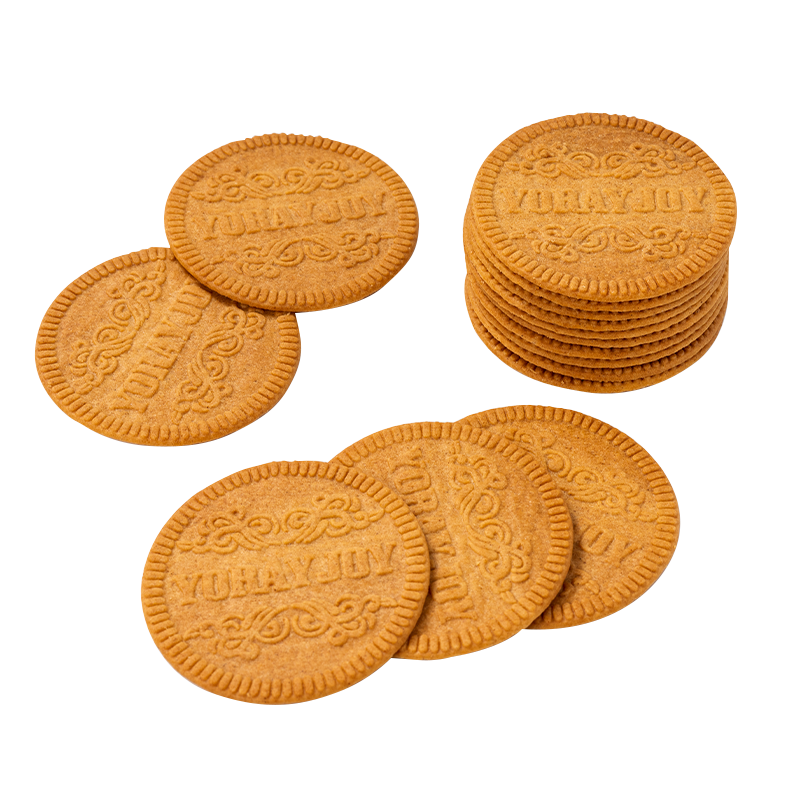 Round Caramel Crispy Biscuits